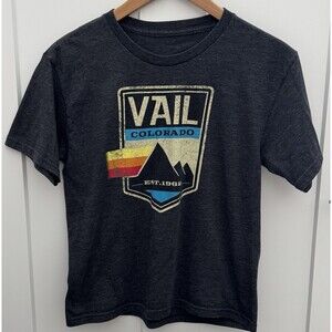 Vail Colorado Boys Gray Mountain T-Shirt